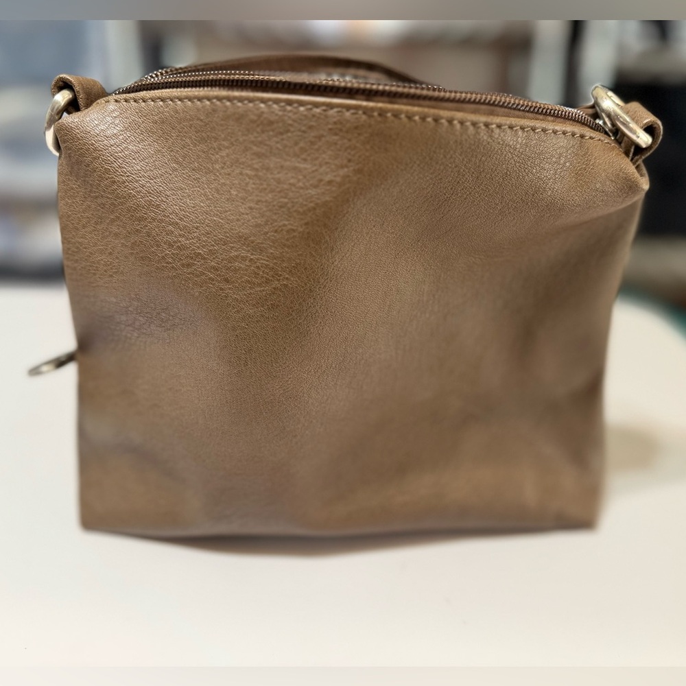 Burano Brown Vegan Leather Crossbody Purse with Strap NEW without tag